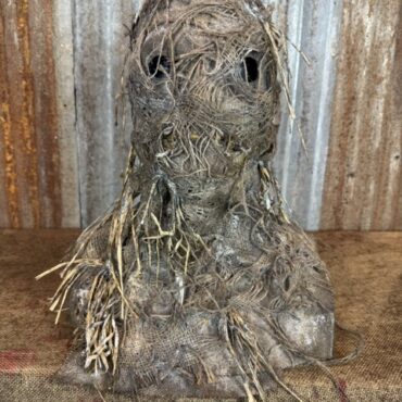 Strawman Burlap Mask-Barbwire and Resin